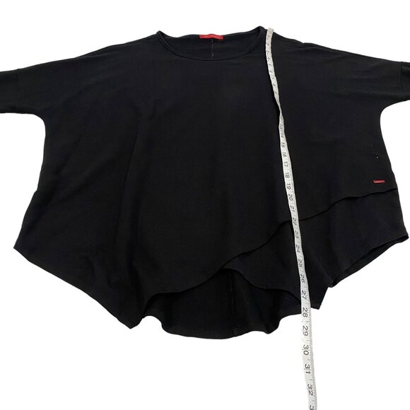 n: PHILANTHROPY Black Asymmetrical Hem Long Sleeve Black Sweatshirt Size XS / S - Picture 8 of 8